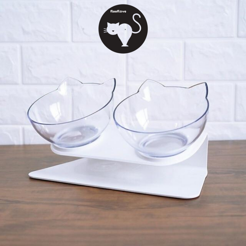 cat shaped cat bowl flooflove transparent